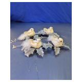 White Bird Clip-On Christmas Decorations