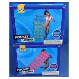 High Five Pocket Lounge Inflatable Pool Floats