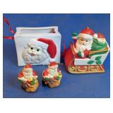 Vintage Santa Claus Christmas Ornament Lot