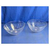 Glass Mixing Bowl Pair