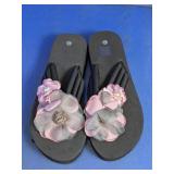 Floral Embellished Platform Flip Flop Sandals