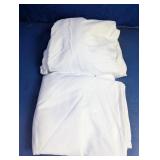 White Garterized Fitted Bed Sheet