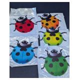 Colorful Metal Ladybug Wall Art Lot