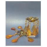 Vintage Amber Plastic Bobeche Chandelier Prisms