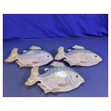 Ceramic Iridescent Fish Shaped Plates