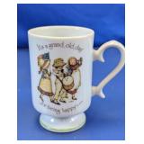 Vintage Holly Hobbie Porcelain Pedestal Mug