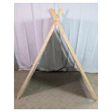 Kids Camouflage A-Frame Play Tent w/ Wood Frame