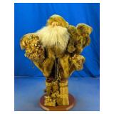 Rustic Santa Claus Figure w/ Teddy Bear Decor