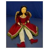 Cloth Angel Doll in Red Dress
