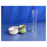Glass Vase, Ceramic Vase & Planter Assortment