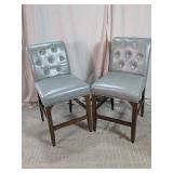 Vintage Grandin Road Tufted Counter Stools Duo