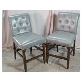 Vintage Grandin Road Tufted Counter Stools Duo