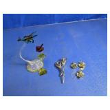 Glass Figurine and Costume Jewelry Assortment