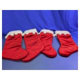 Matching Red Velvet Christmas Stockings