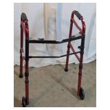 Medline Folding Walker w/ Wheels