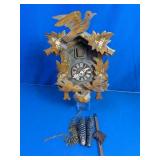 Bird Cuckoo Clock with Cast Iron Weights