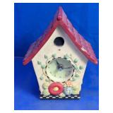 Birdhouse Mantel Clock Figurine