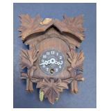 Vtg. Miniature Wood Cuckoo Clock Novelty Piece