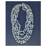 Multi-Strand Pearl & Gemstone Clasp Necklace