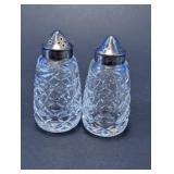 Vintage EPNS Cut Glass Salt & Pepper Shakers