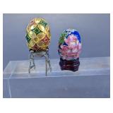 Vintage Mini Cloisonne Enamel Egg Collectibles