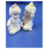 Vintage Ceramic Baby Figurine Pair