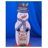 Wooden Snowman Decoration
