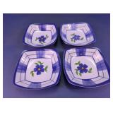 Blue Floral Square Bowls