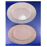 White Oval Glass Plates