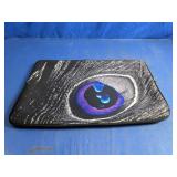 Peacock Feather Print Zippered Laptop Sleeve