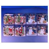 Assorted Christmas Santa & Snowman Glass Plates