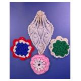 Hand Crocheted Doily & Trivet Assortment