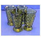 Green Paneled Footed Tumbler Assortment