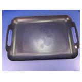 Black Plastic Serving Tray with Handles