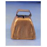 Vintage Style Copper Tone Metal Cow Bell