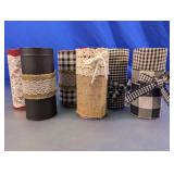 Decorated Tin Can Centerpiece Holders