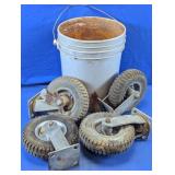 Heavy Duty Swivel Caster Wheels & Utility Bucket