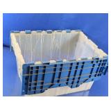 Attached Lid Plastic Storage Tote