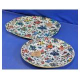 Daher Floral Tin Tray and Platter Assortment