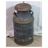 Metal Milk Can with Lid
