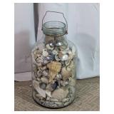 Glass Jar of Assorted Seashells