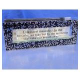 Life Is Not Measured Glass Tealight Holder
