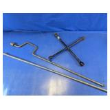 Assorted Lug Wrenches and Extension Bars