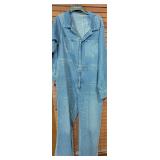 Vintage Style Blue Denim Jumpsuit Coveralls XL