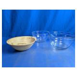 Wood and Glass Mixing Bowl Assortment