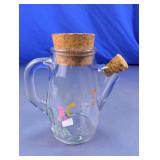 Snub Nose Glass Oil & Vinegar Pitcher