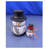 Wooden Snowman Decor & Ornament Set