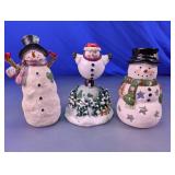 Assorted Christmas Snowman Figurines & Luminary