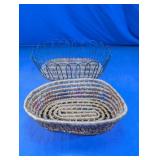 Woven Rattan Wire Baskets