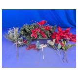 Assorted Christmas Floral Swag & Decor Accents